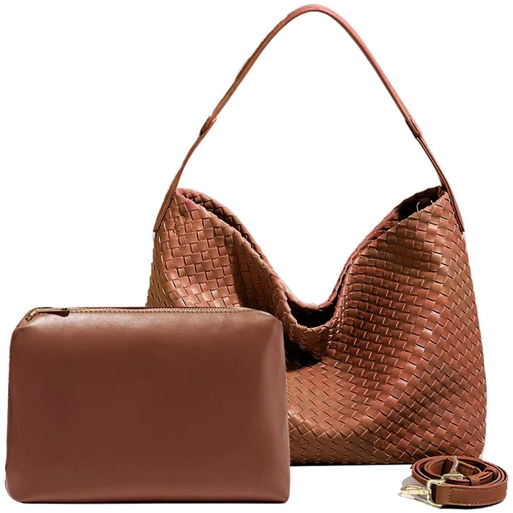 6599 Boston Bag, Woven Hobo Tote Handbag and Purses, Satchel Messenger